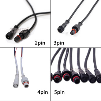 5/10/20/50 pairs 2pin/3pin/4pin/5pin connector,Male to Female Connector Waterproof Cable for LED Strips Light flood light