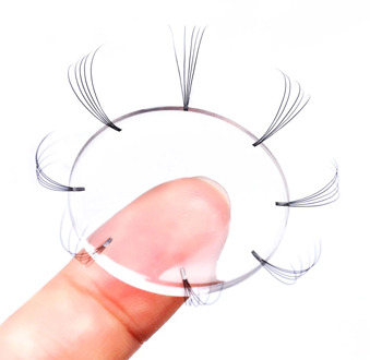5/10/20 Pcs Fan Lash Pads Flowering Eyelashes Palet Sticky Silica Gel Reusable For Make Volume Fans Lash Tools Accessories