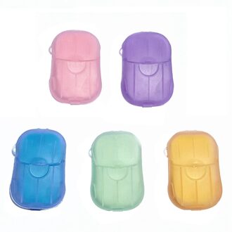5/10 Doos Reizen Wassen Hand Bad Zeep Papier Scented Slice Sheets Schuimende Zeep Case Papier Wegwerp Mini Zeep Handen Schoonmaken 10 reeks