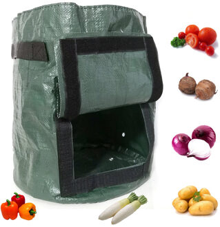 5 10 Gallon Aardappel Planter Grow Tuinieren Zak Diy Pe Jardin Zaaien Potten Planten Groente Tomaat Groeiende Huis Tuin Gereedschap zwart 10gallon