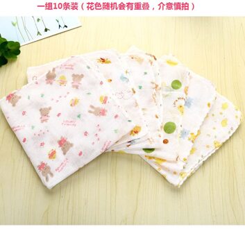 5-10 PCS Babyvoeding Handdoeken 30 CM Cartoon Dot Kinderen Gedrukt Zakdoek Katoen Gaas Verpleging Badstof hanky taschentuch t07 10stk