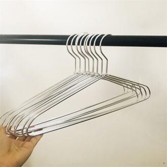 5/10 Pcs Kleerhangers Dikker Aluminium Droogrekken Naadloze Anti-Slip Winddicht Anti-Roest Kleding Hanger Organisatie zilver-1 / 10stk
