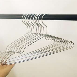 5/10 Pcs Kleerhangers Dikker Aluminium Droogrekken Naadloze Anti-Slip Winddicht Anti-Roest Kleding Hanger Organisatie zilver-2 / 5stk