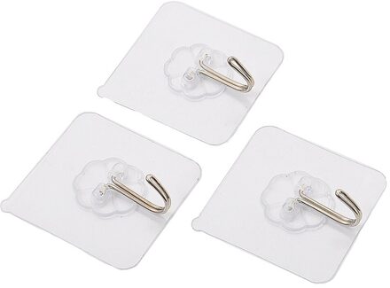 5/10 Pcs Sterke Haken Transparante Zelfklevende Deur Muur Hangers Zuignap Sucker Muur Hanger Voor Keuken Badkamer accessoires 5stk