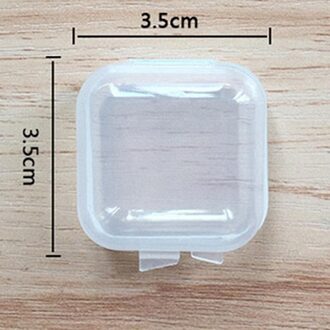 5/10 Pcstransparent Kleine Vierkante Doos Sieraden Organizer Oordopjes Kleine Draagbare Doos Sieraden Mini Clear Opbergdoos 10stk