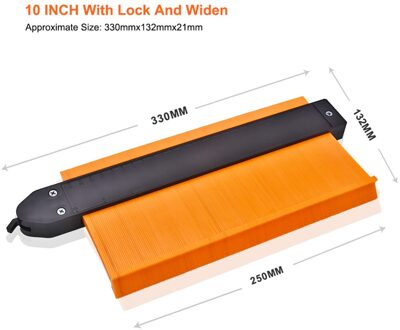 5 "10" Plastic Profiel Kopie Gauge Contour Gauge Duplicator Standaard Hout Tool Markering Betegelen Laminaat Tegels Meet Ruler tool 10IN Widen met Lock