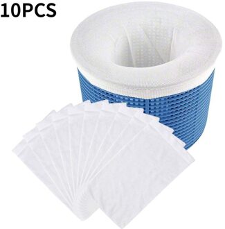 5/10 Stks/set Filter Opslag Zwembad Skimmer Sokken Nylon Zwembad Prullenbak Set Splitter Sokken Voor Mand Skimmers Wit zwembad Supply 10stk