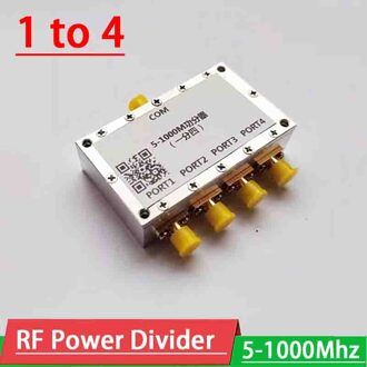 5-1000Mhz Power Divider Rf Power Splitter 1 Naar 4 Power Divider Combiner Voor Uhf Vhf 433M transceiver Ham Radio Versterker