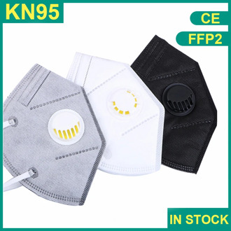 5-100PCS KN95 Masks FFP3 With Valve Breathable KN95mask Reusable Respirator FFP2 Protective Face Mouth Mask Filter FFP2mask 5ply