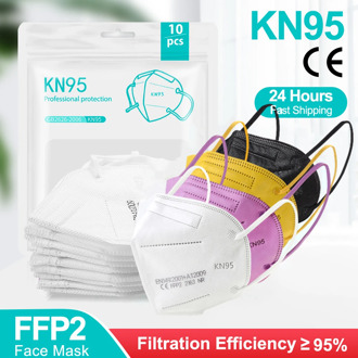 5-100pcs Mascarilla FFP2 KN95 Mouth Mask KN95mask 5 Layers Anti-droplets Protective KN95 Face Masks Reusable Filter ffp2mask CE