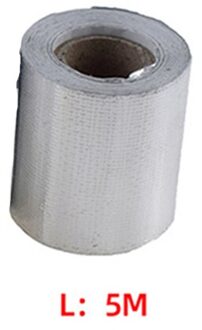5/10M Gold Thermische Uitlaat Tape Luchtinlaat Warmte Isolatie Shield Wrap Reflecterende Warmte Barrière Zelfklevende Motor 2 Inch 5Meter zilver
