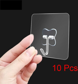 5/10Pc Sterke Transparante Zuignap Sucker Muurhaken Hanger Voor Keuken Badkamer Muur Haken snel 45 #6*6Cm 10stk