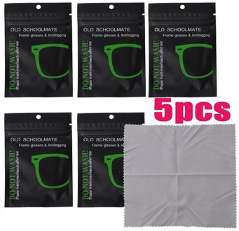 5/10Pcs Herbruikbare Doekjes Glazen Doek Bevochtigd Antifog Lens Doek Defogger Lenzenvloeistof Veeg Voorkomen Beslaan Voor bril 5stk