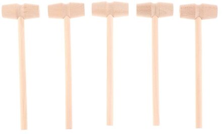 5/10Pcs Houten Hamer Mallet Carving Tool Lederen Craft Sieraden Maken Hamer Tool 5stk 14x4.2x1.5cm