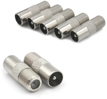 5/10pcs STB Quick Plug RF Coax F Female To RF Male Connector TV Antenna Coaxial Connector F Connector TV Coaxial plug