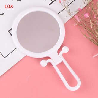 5/10X Vergrootglas Handheld Spiegel Reizen Vouwen Hand Held Ronde Vorm Vouwen Verstelbare Voetstuk Make-Up Spiegel WT10