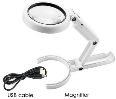 5/11X Vergrootglas Gebruik Tafellamp Super Stand Non Slip Reparatie Hand Held 8 Led Eenvoudige Authenticeren Sieraden thuis