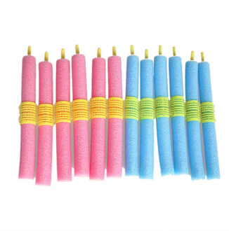 5/12 Stuks Soft Hair Curler Roller Curl Hair Bendy Rollers Diy Magic Haarkrulspelden Tool Styling Rollers spons Haar Curling 5stk willekeurig