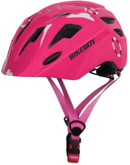 5 ~ 13 Jaar Kinderen Fietshelm Kids Maat Fietshelm Fiets Veiligheid Bescherming Sport Cap Vier Seizoenen Algemene Helm Cartoon roze