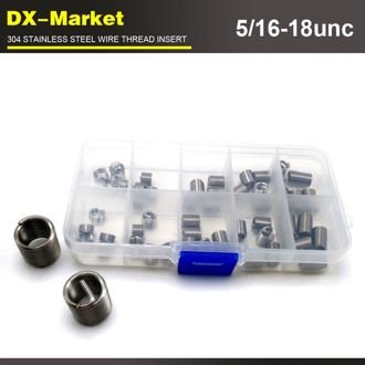 5/16-18unc wire thread insert kit , 5size 50pcs , 304 stainless steel thread inserts kit, 5/16 unc wire thread repair kit,T0625