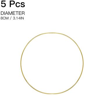 5-19Cm Metalen Dream Catcher Ring Macrame Craft Hoepel Goud Diy Dreamcatcher Accessoire Room Decor 02