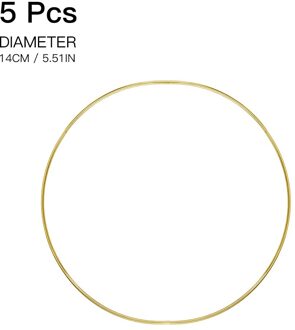 5-19Cm Metalen Dream Catcher Ring Macrame Craft Hoepel Goud Diy Dreamcatcher Accessoire Room Decor 05