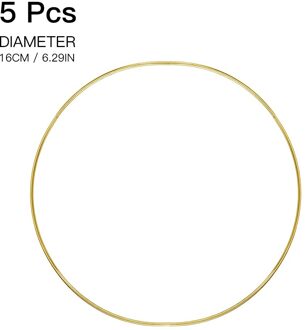 5-19Cm Metalen Dream Catcher Ring Macrame Craft Hoepel Goud Diy Dreamcatcher Accessoire Room Decor 06