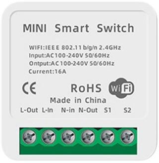 5/1Pc Mini Wifi Smart Switch Timer Draadloze Schakelaars Smart Domotica Compatibel Met Tuya Alexa Google Thuis smart Leven App 1 stk