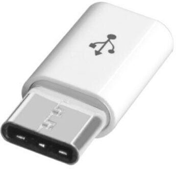 5/1Pcs Micro Usb Female Naar Type C Male Adapter Voor Xiaomi Telefoon Micro USB-C Type-C Usb 3.1 Data Opladen Voor Huawei Samsung 1stk wit