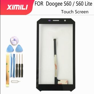 5.2 "Getest Originele Doogee S60 Touch Screen Glas Garantie Digitizer Glas Panel Touch Vervanging Voor Doogee S60 Lite zwart met Tools