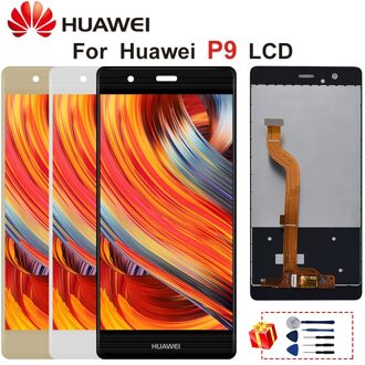 5.2 "Voor Huawei P9 Lcd EVA-L09 EVA-L19 Lcd Touch Screen Display Digitizer Vergadering Onderdelen Met Frame Voor Huawei P9 display zwart nee kader