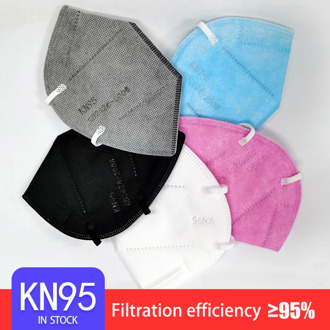 5/20/50/100 PCS KN95 Mask Filter Reusable 5 Layer Mouth Mask Anti-dust Breathing KN 95 Protective Face Masks KN95 Respirator FP2
