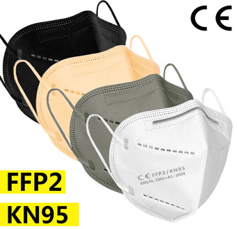 5-200 piece ffp2 face mask KN95 facial masks 5 Layers filter mask Protective maske anti dust mask mouth mascarillas black white
