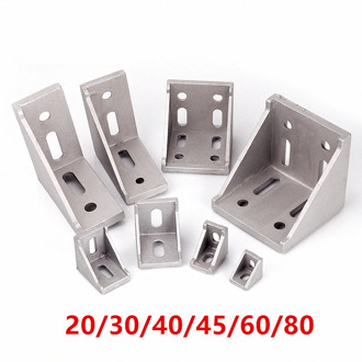 5/20pcs 2020 2028 3030 3060 4040 4080 6060 8080 Aluminum corner bracket for 20/30/40/45/60 Aluminum profile connector CNC Router