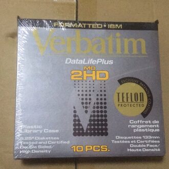 5.25 "Floppy Disk Verbatim 1.2Mb Md2-hd 10Pcs