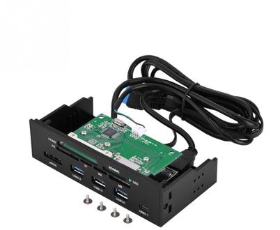 5.25 inch Drive bay Multifunctionele Interne Kaartlezer USB eSATA Dashboard PC Voorpaneel Ondersteunt M2 MSO SD MS XD 64G Cf-kaart