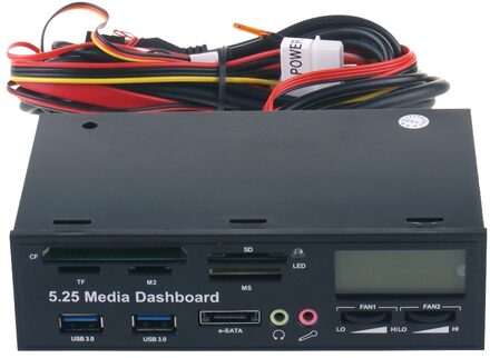 5.25 "Usb 3.0 Kaartlezer E-Sata All-In-1 Pc Dashboard Multifunctionele Front panel Kaartlezer I/O Poorten Voor Pc Computer Desktop