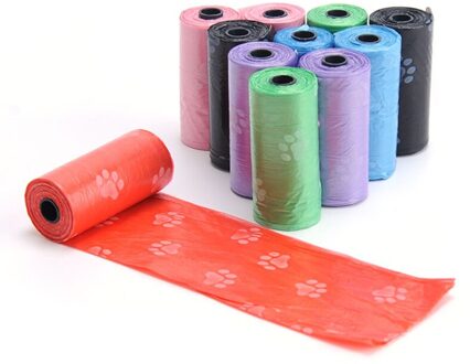 5/3/1 Roll Afbreekbaar Pet Kak Tassen Hond Kat Schoon Up Refill Vuilniszak Outdoor Huis Schoon Afval Collection vuilniszak 5Roll willekeurig