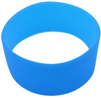 5.5/6.5 Dia Kleurrijke Siliconen Warmte Geïsoleerde Beker Mouw Strepen Dichte Strepen Antislip Wraps Voor Mokken keramische Cup blauw