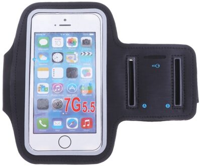 5.5 Inch Universal Arm Band Case Waterbestendig Sport Armband Touch Screen Running Oefening Multifunctionele Telefoon Case (Zilver-G zwart