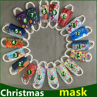 5/50Pcs Christmas Mask Disposable Face Mask Adult Disposable Protective Masks Mascarilla Christmas Gift Fast Shipping