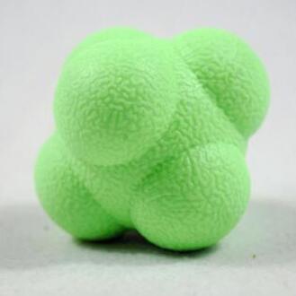 5.5Cm Zeshoekige Reactie Bal Siliconen Agility Coördinatie Reflex Oefening Sport Fitness Training Bal Pingpong Trainer groen