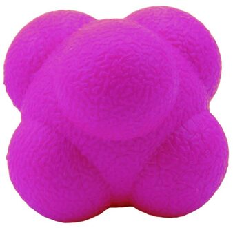 5.5Cm Zeshoekige Reactie Bal Siliconen Agility Coördinatie Reflex Oefening Sport Fitness Training Bal Pingpong Trainer Paars