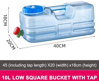 5.5L/10L Grote Capaciteit Water Emmer Draagbare Cube Water Tank Container Met Kraan Voor Outdoor Camping Picknick Wandelen