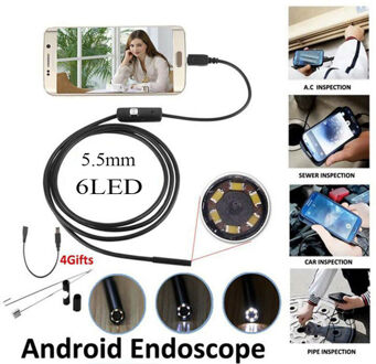 5.5mm Endoscoop Camera 3 in 1 USB Type C Endoscoop 5.5mm Inspectie HD Camera Voor Android PC Borescope waterdicht