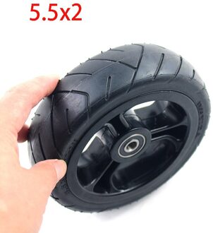 5.5X2 Solid Tyre 5.5 Inch Non Luchtband Voor Jackhot Carbon Fiber Scooter Fastwheel F0 Elektrische Scooter Onderdelen
