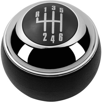 5/6 Speed Chrome Black Pookknop Shifter Lever Hand Bal Voor Mini R50 Een D R52 R53 Cooper S 3 Deuren 2001 2002 2003 zwart 6 Speed