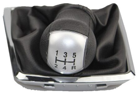 5 6 Speed Mt Auto Shift Pookknop Hendel Gaitor Shifter Boot Cover Voor Ford Focus 2 MK2 2005 2006 2007 5 speed zilver reeks