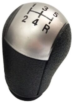 5 6 Speed Mt Auto Shift Pookknop Hendel Gaitor Shifter Boot Cover Voor Ford Focus 2 MK2 2005 2006 2007 5 speed zilver