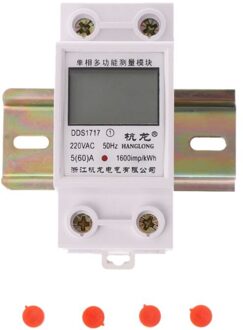 5(60) een 220V 50Hz Eenfase Din Rail Kwh Watt Uur Din-Rail Energiemeter Lcd